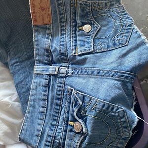 True Religion Cut off jean shorts